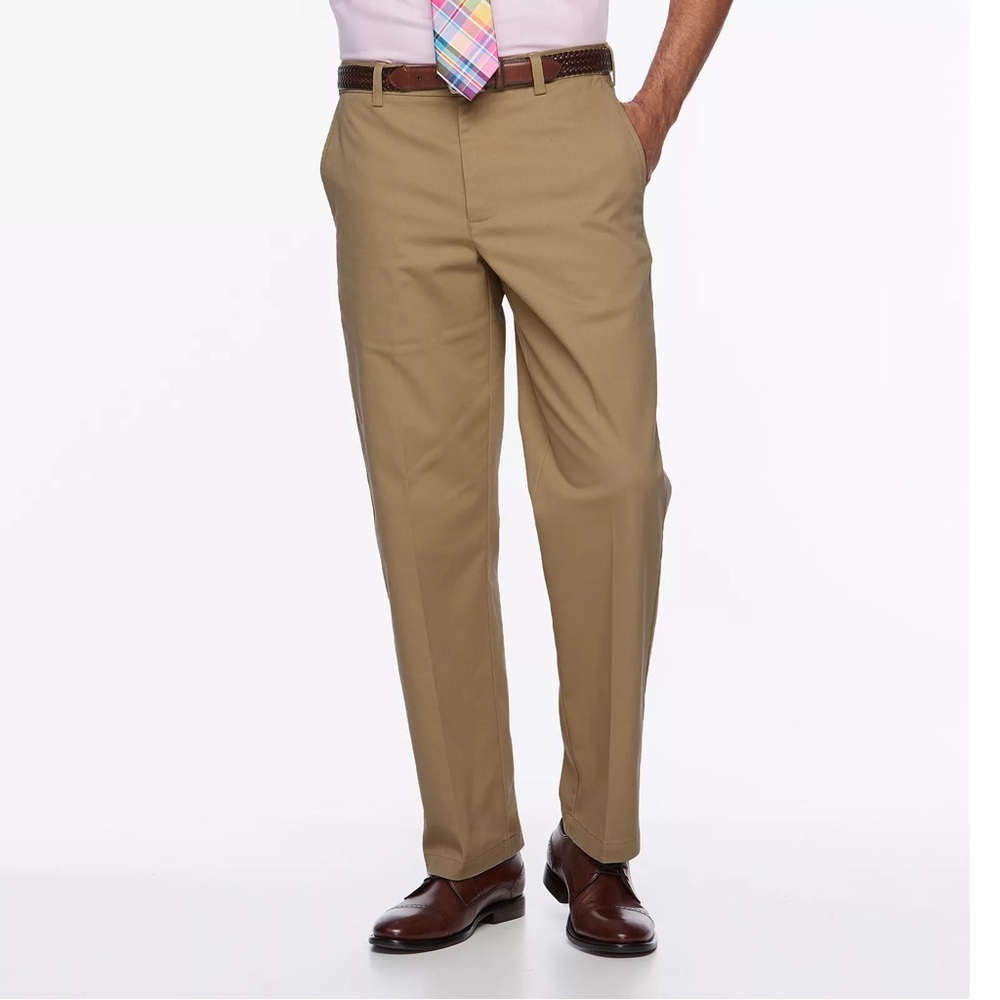 Croft & Barrow Flat-Front Stretch Khaki Pants 38x30